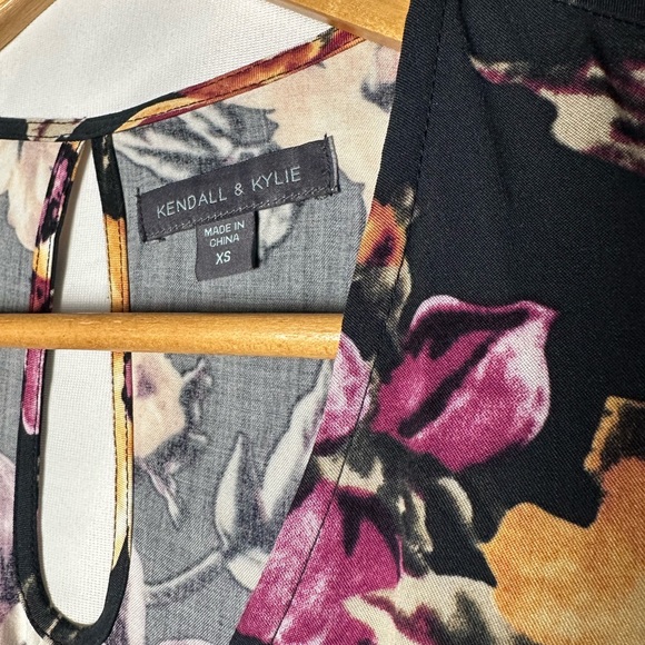 Kendall & Kylie Black Floral Cut-Out Dress XS - Picture 7 of 7